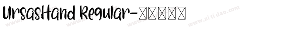 UrsasHand Regular字体转换